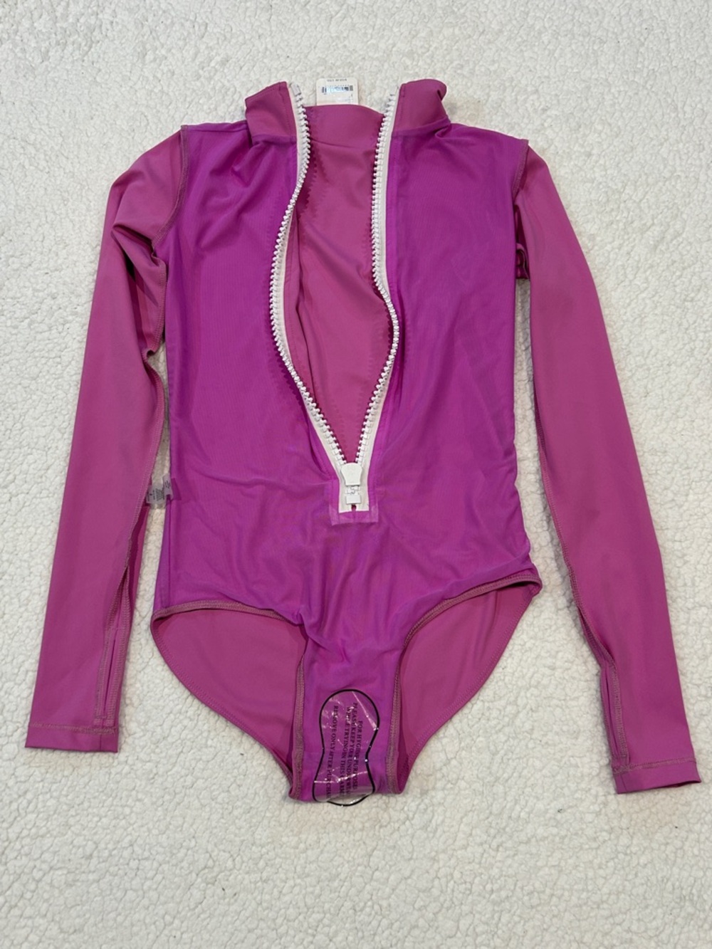 Free People Watskin Ryann UV Protection One-Piece Surf Suit Small Wineberry Pink - Picture 9 of 15